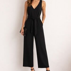 Modern Citizen Nikita Black Open Back Wide Leg Jumpsuit Tie Waist S